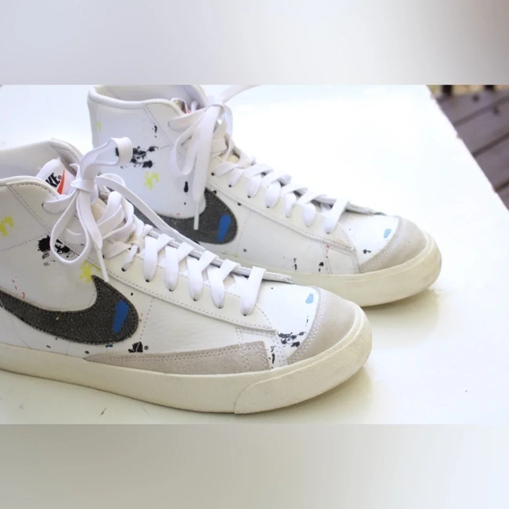 Nike blazer paint splatter sneakers